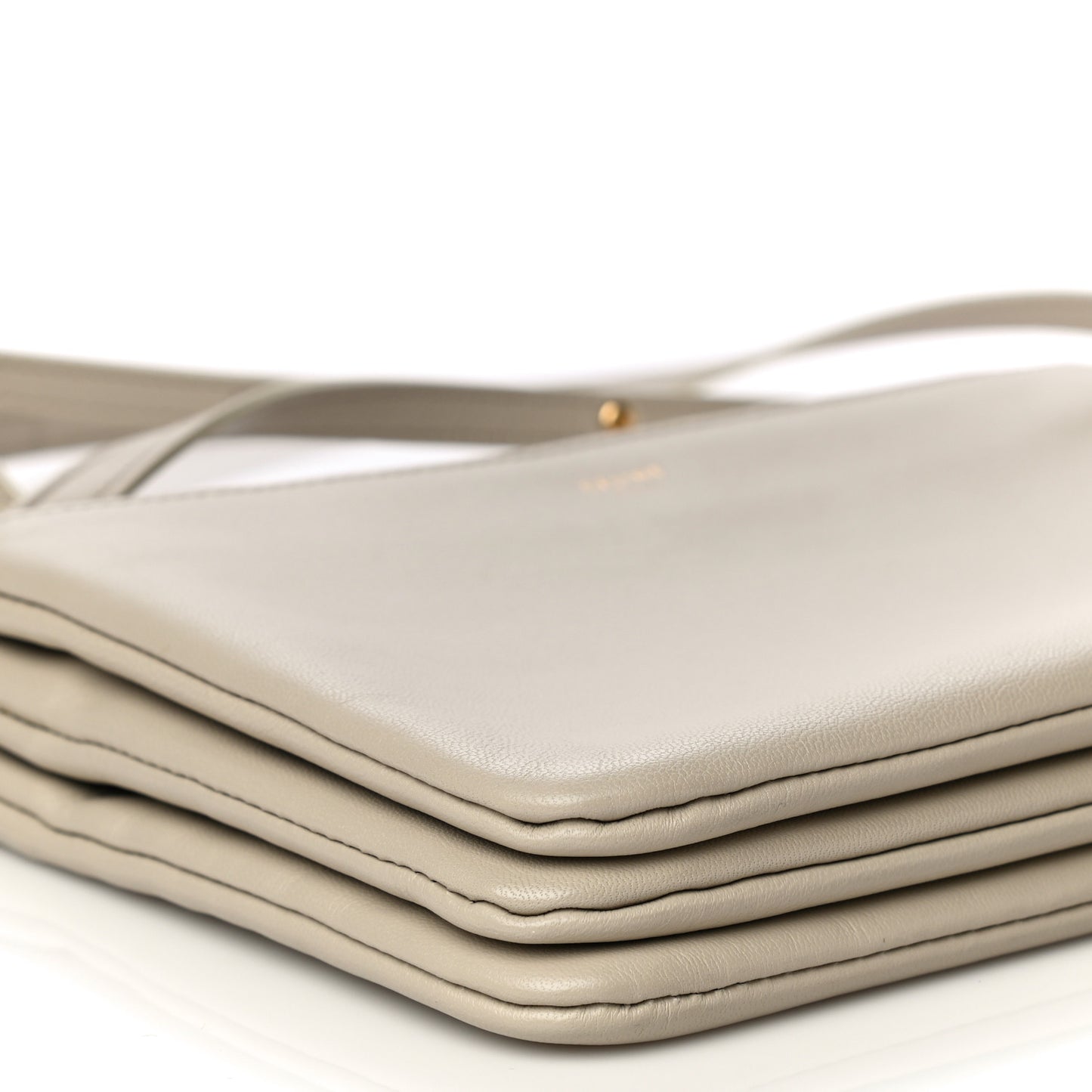 Lambskin Small Trio Crossbody Bag Beige