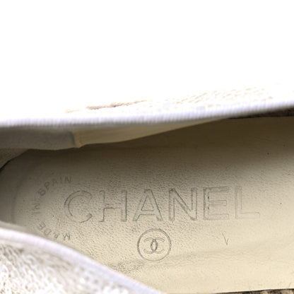 Chanel Patent Sequin CC Espadrilles 39 White 9 of 11