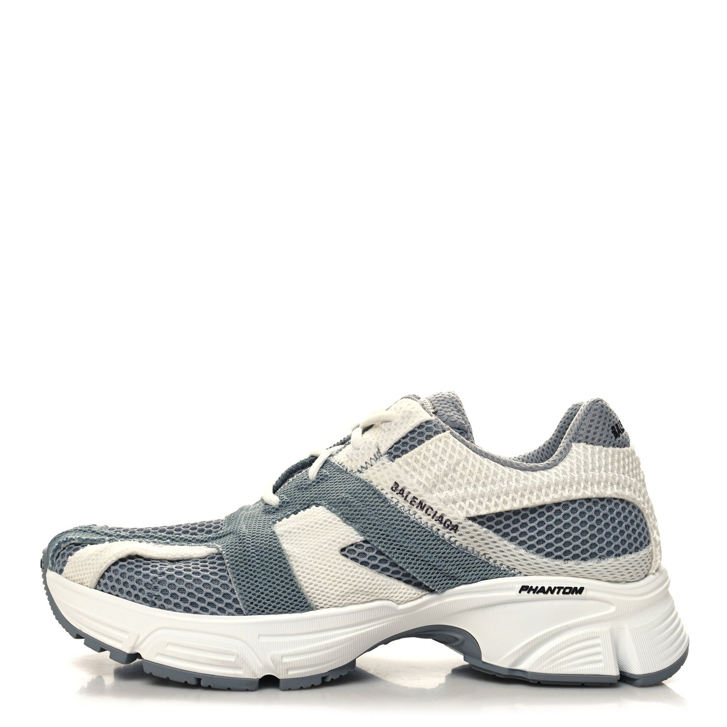 Fabric Mesh Mens Phantom Sneakers 43 Grey White