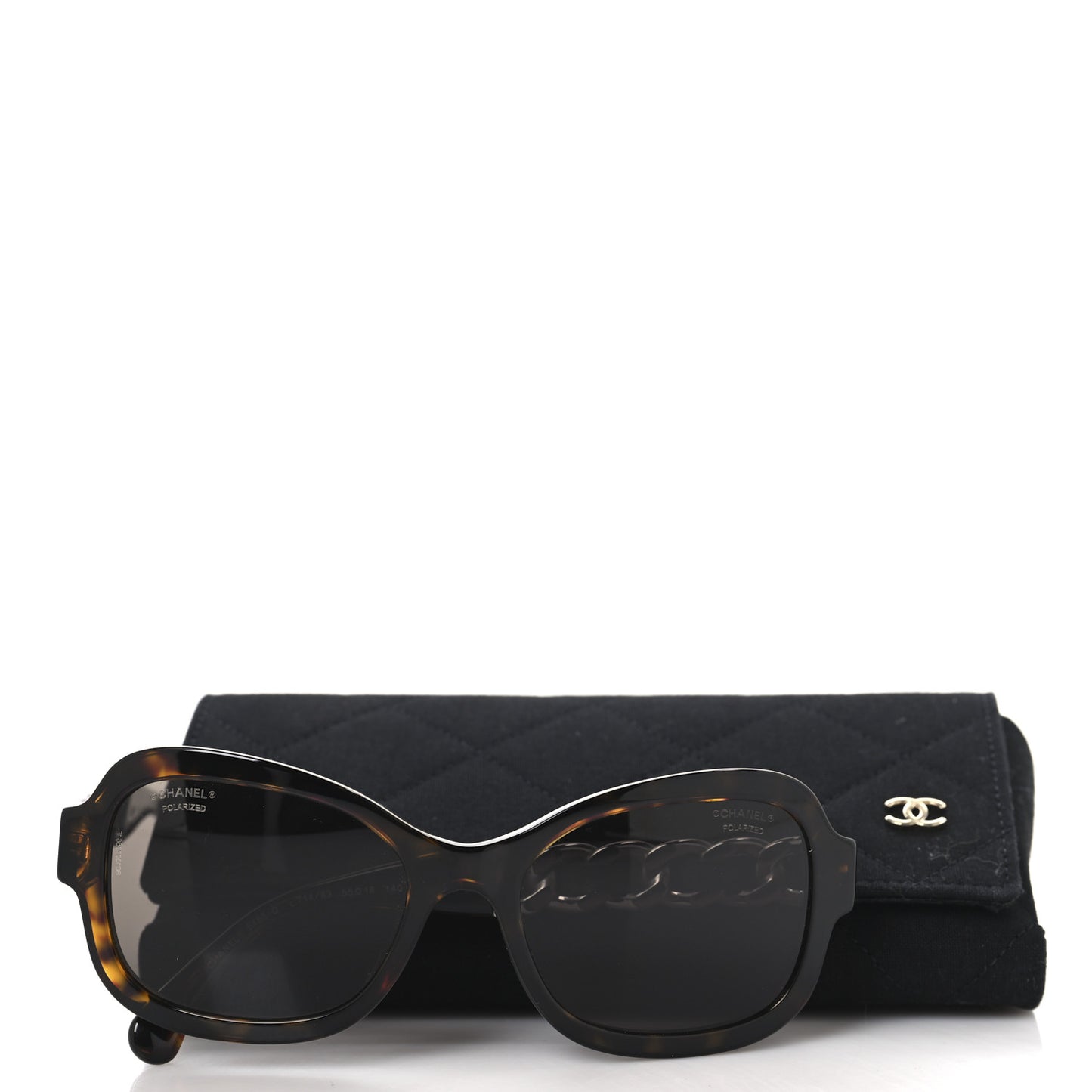 Acetate Chain Sunglasses 5465-Q Tortoise