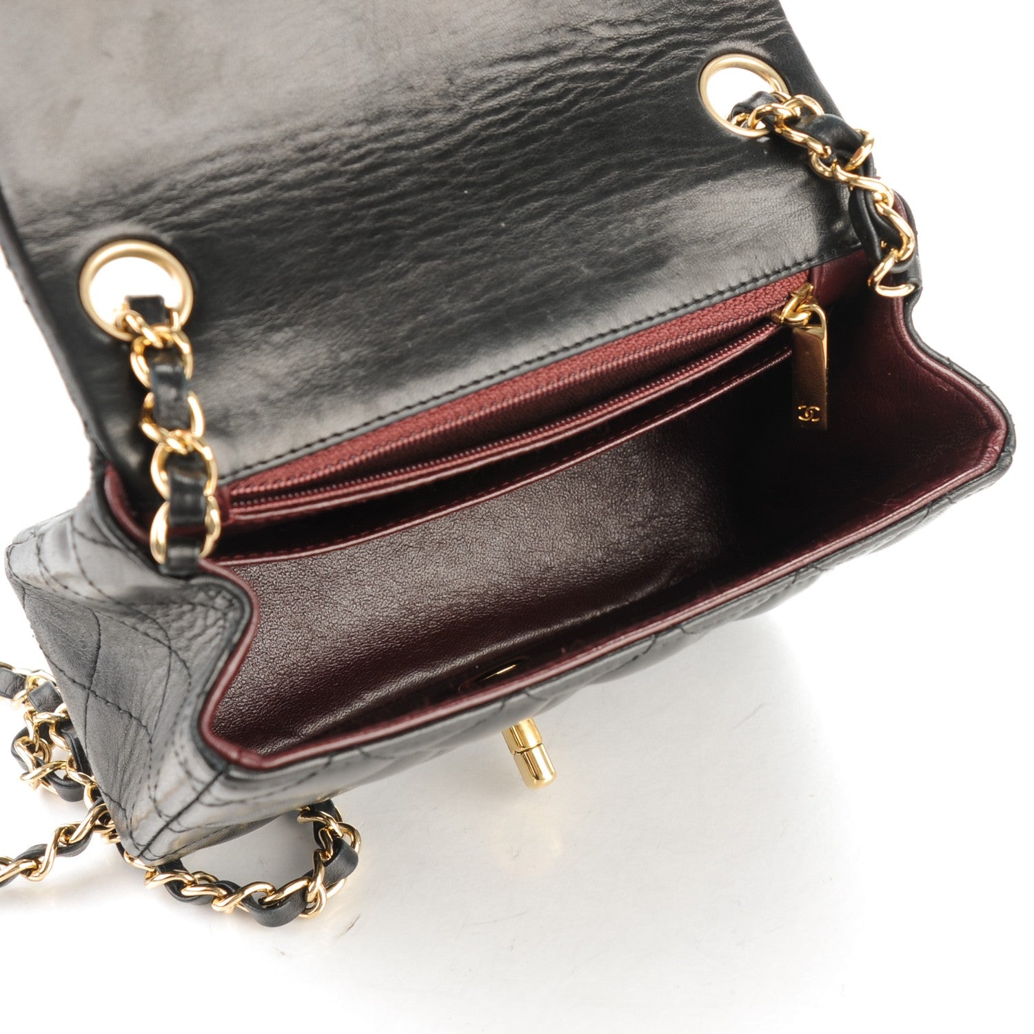 Chanel Lambskin Quilted Mini Square Flap Black 5 of 7