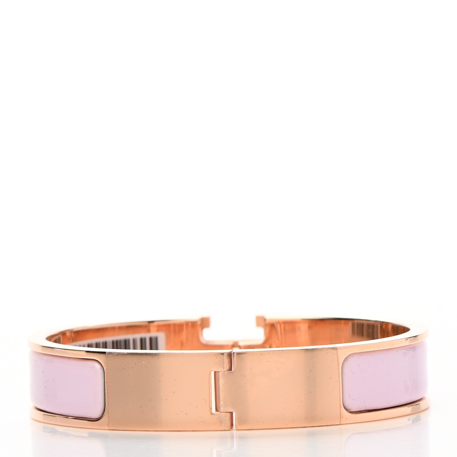 Hermes Enamel Narrow Clic Clac H Bracelet PM Rose Dragee 3 of 5