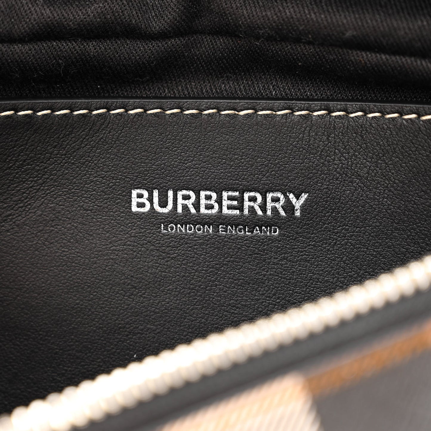 E-canvas Check Bum Bag Dark Birch Brown