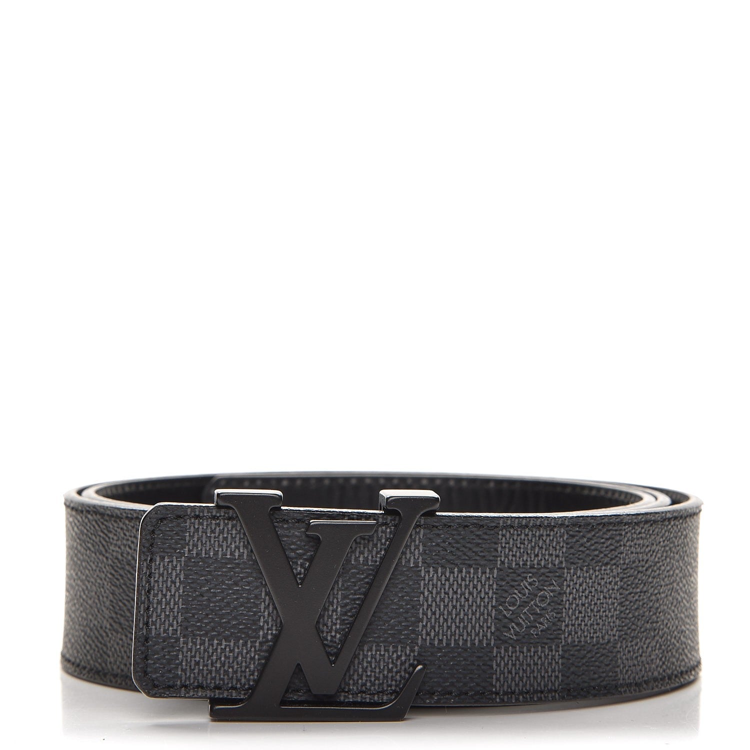 Louis Vuitton Damier Graphite LV Initiales Belt 100 40 1 of 8