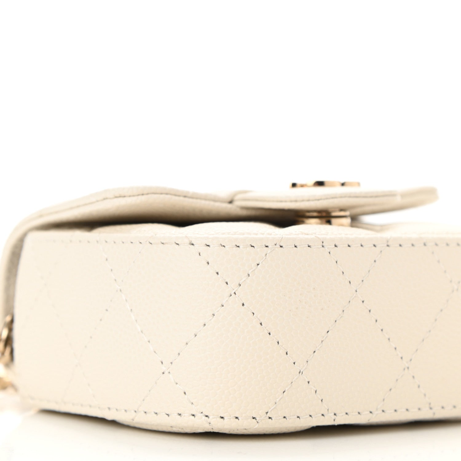 Chanel Caviar Quilted Mini Clutch With Chain White 10 of 12