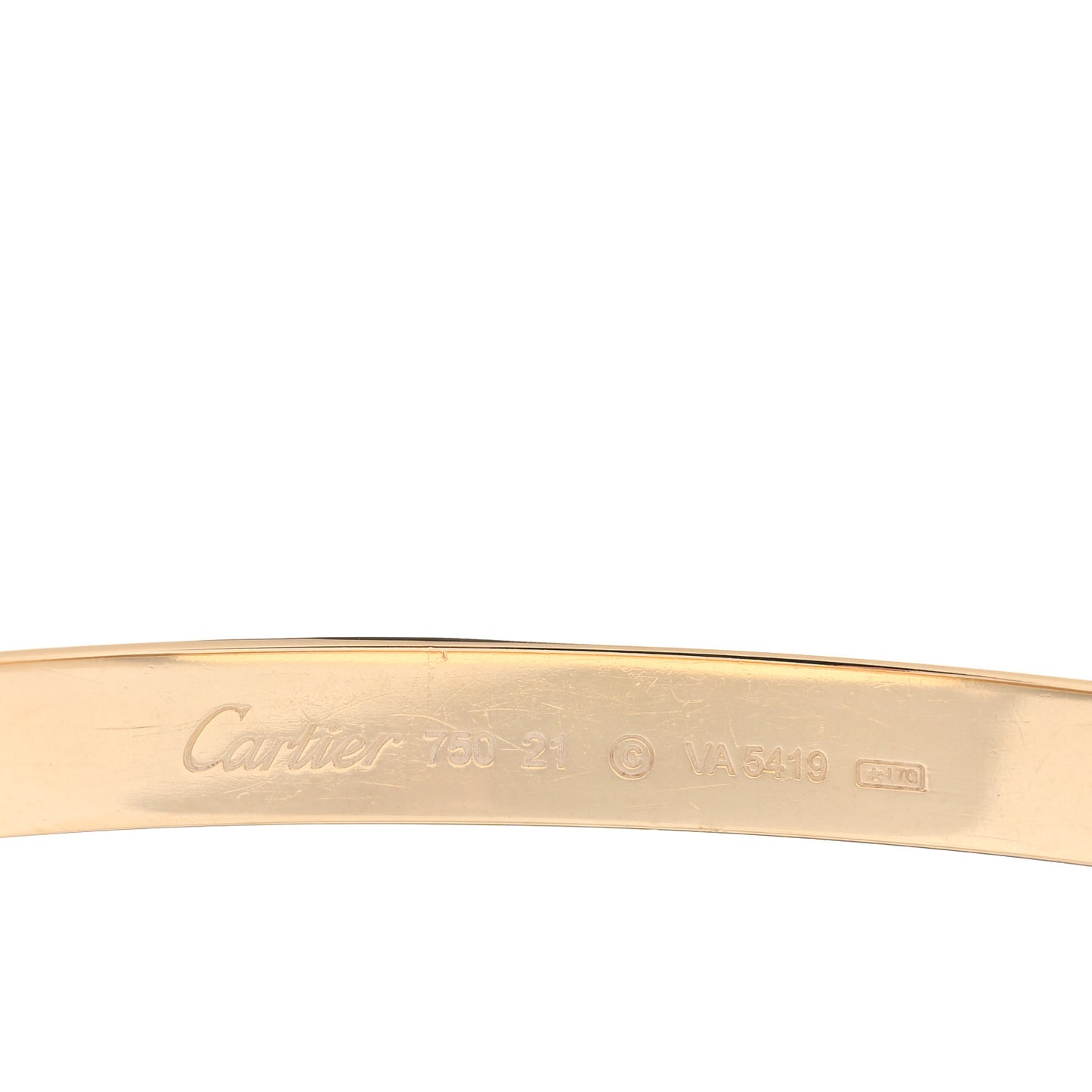 18K Yellow Gold LOVE Bracelet 21