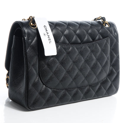 Chanel Caviar Quilted Jumbo Double Flap Black 3 of 9