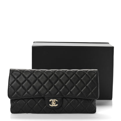 Chanel Caviar Quilted Flap Clutch Black 10 of 10