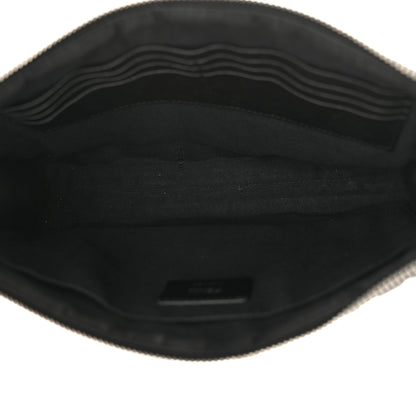 Fendi Vitello Grace FF 1974 Embossed Flat Pouch Black 5 of 12