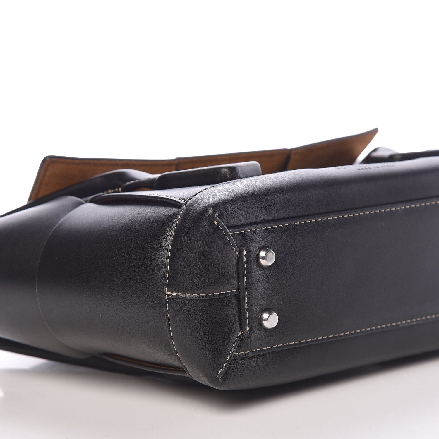 Bottega Veneta French Calfskin Maxi Intrecciato Small Arco Black 8 of 10