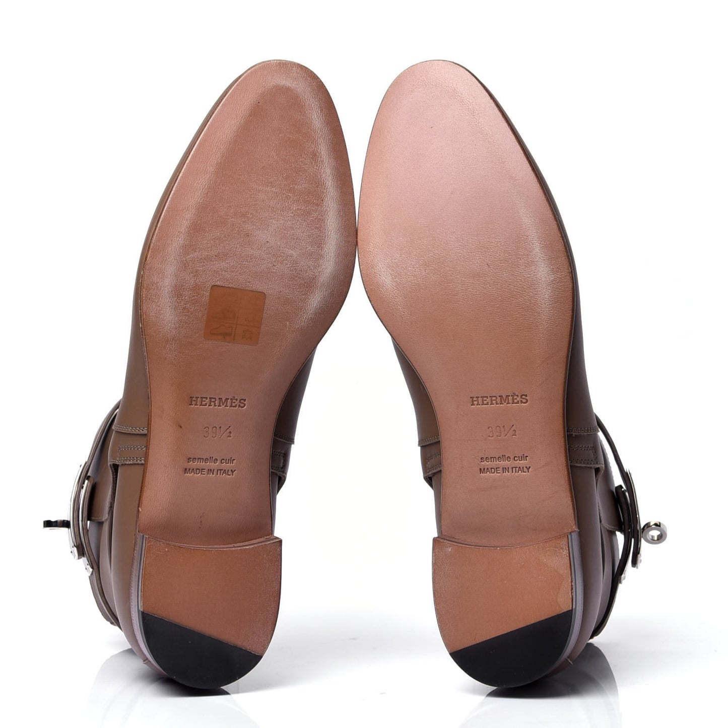 Calfskin Neo Ankle Boots 39.5 Brun Fume