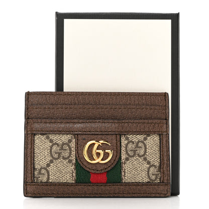 Gucci GG Supreme Monogram Ophidia Card Holder Brown 7 of 7