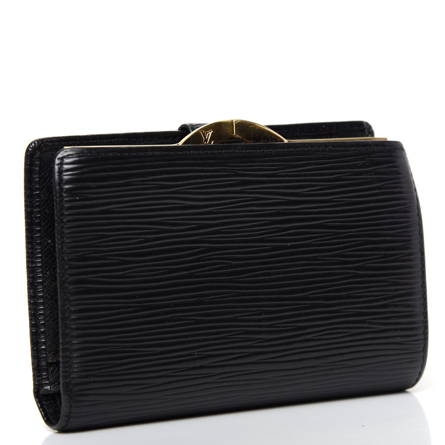 Louis Vuitton Epi French Purse Wallet Black 3 of 6