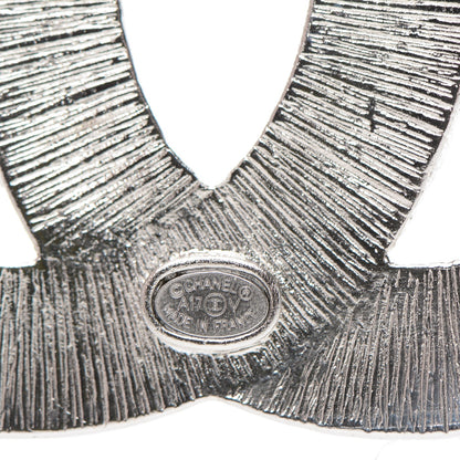 Chanel Baguette Crystal CC Brooch Silver 4 of 4