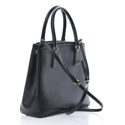 Prada Saffiano Lux Small Parabole Tote Black 3 of 12