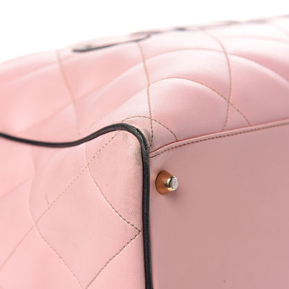 Chanel Calfskin Quilted Large Bowler Pink 26 of 34