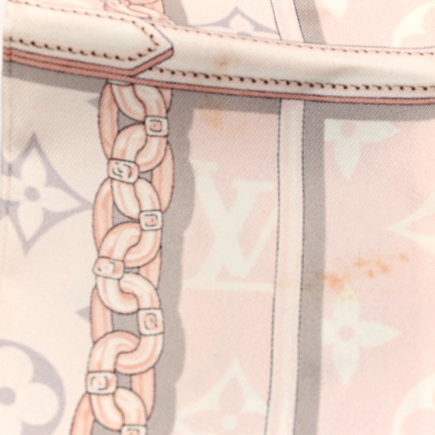 Louis Vuitton Silk Monogram Confidential Bandeau Light Pink Porcelain Rose Beige Ebony 4 of 4