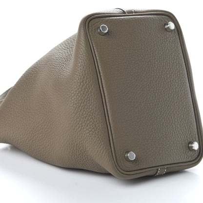 Hermes Taurillon Clemence Picotin Lock 18 PM Etoupe 6 of 11