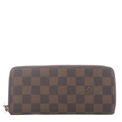 Louis Vuitton Damier Ebene Clemence Wallet Rose Ballerine 1 of 8