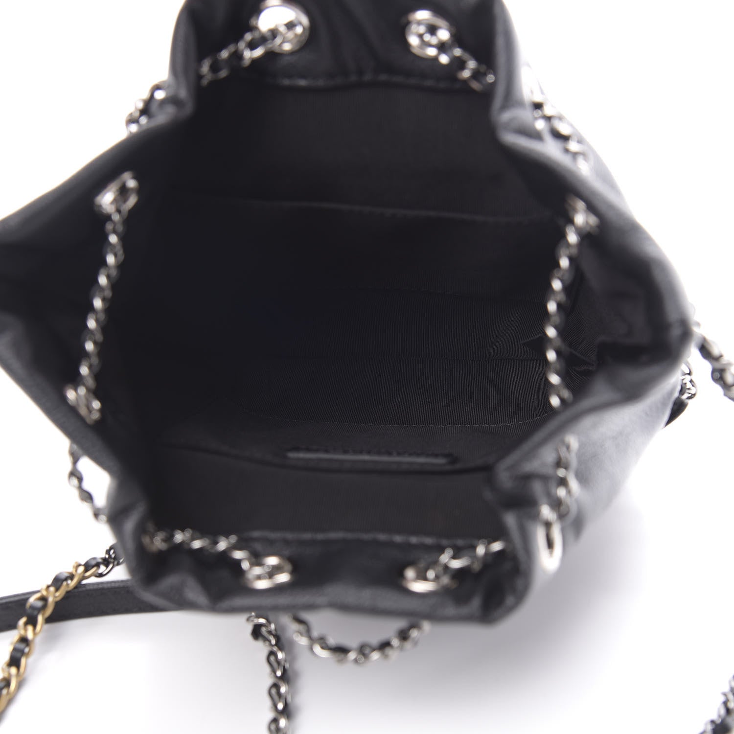 Chanel Patent Goatskin Quilted Small Gabrielle Bucket Black 6 of 12