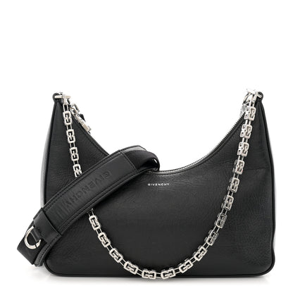 Givenchy Smooth Calfskin Small Moon Cut Out Shoulder Bag Black 1 of 13