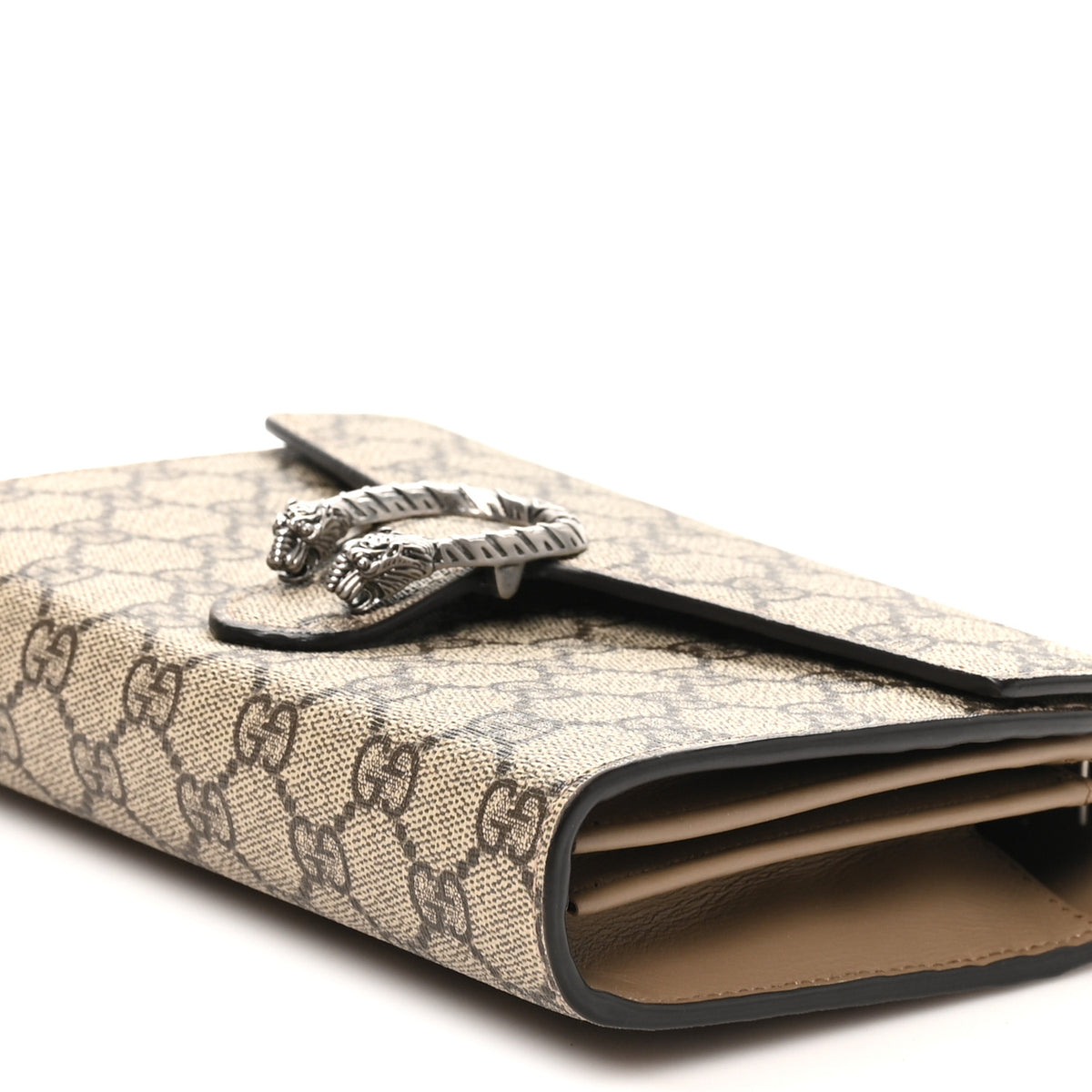 GG Supreme Monogram Mini Dionysus Chain Wallet Beige Taupe
