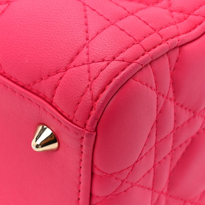 Christian Dior Lambskin Cannage Medium Lady Dior Fuchsia 9 of 16