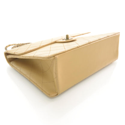 Chanel Lambskin Diamond Stitched Jumbo Flap Beige 4 of 9