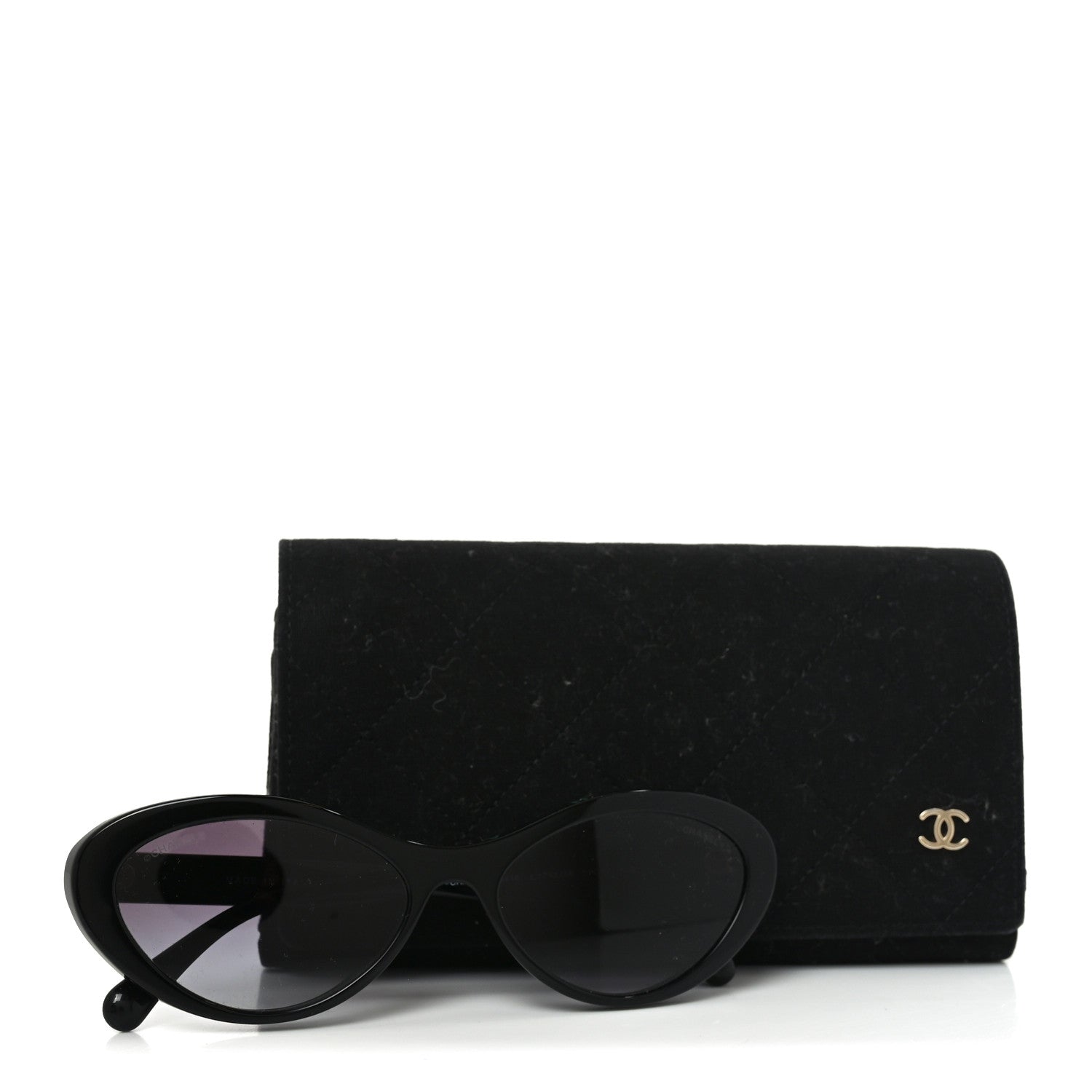 Chanel Acetate Oval Sunglasses 5416 Black Green 7 of 7