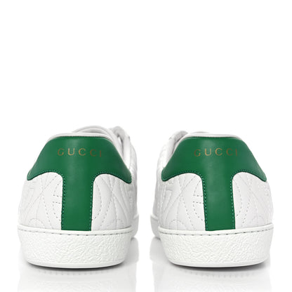 Gucci Nappa G Rhombus Mens Ace Sneakers 11 Great White Green 5 of 11
