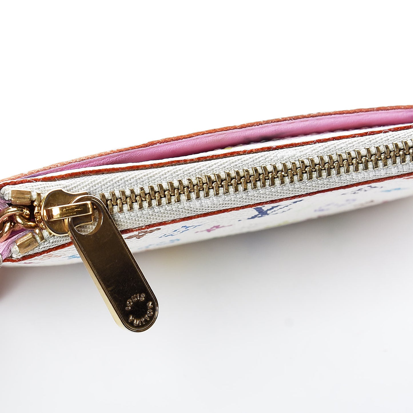 Monogram Multicolor Key Pouch White Litchi