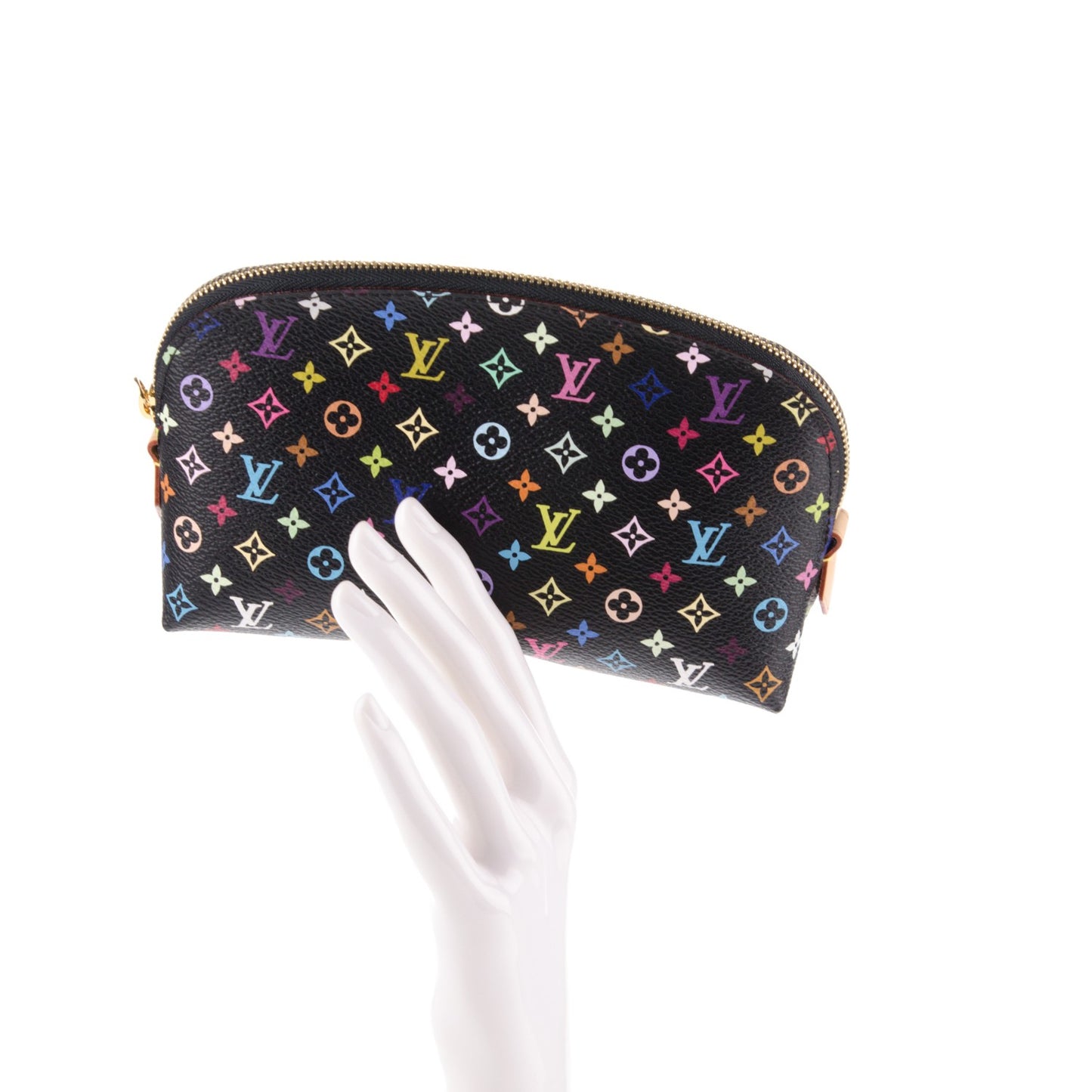 Monogram Multicolor Cosmetic Pouch Black Grenade