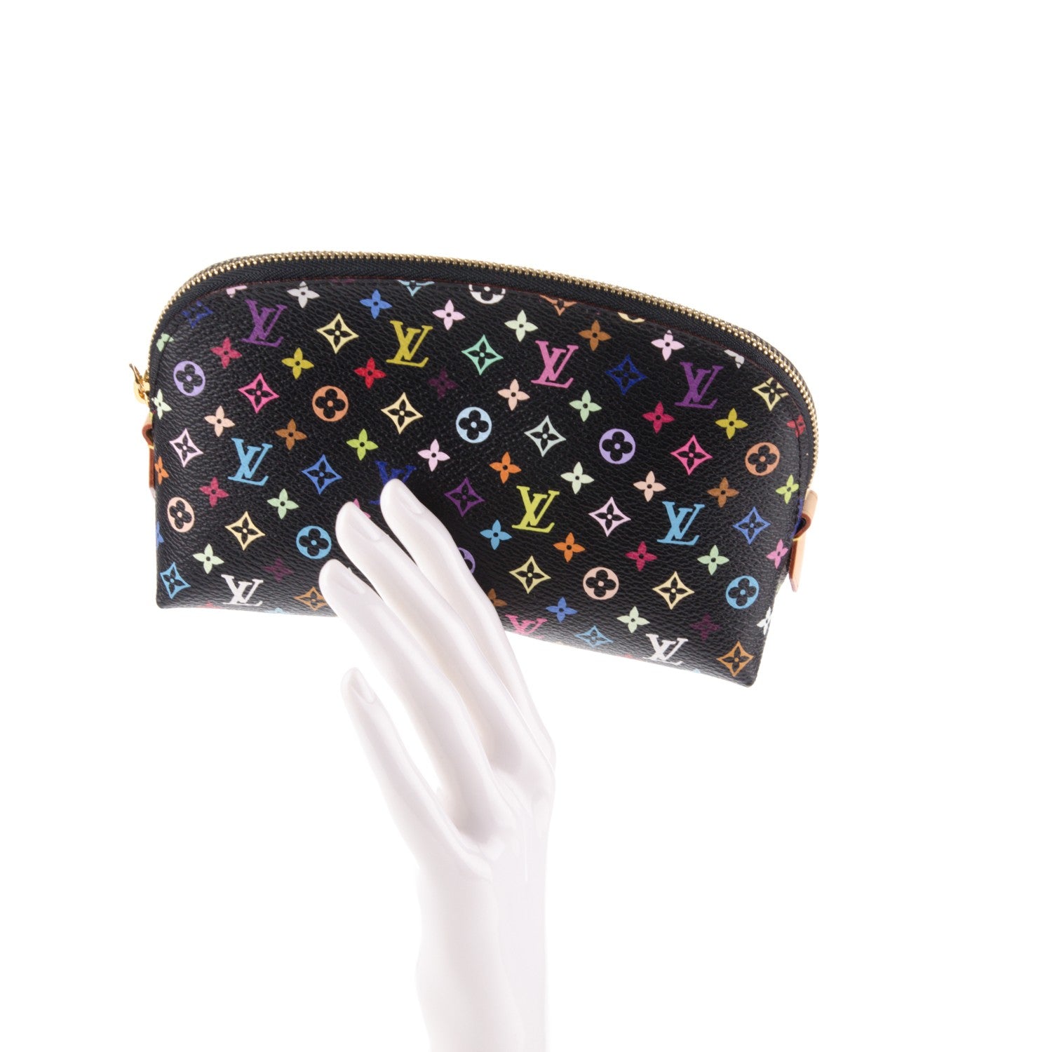 Louis Vuitton Monogram Multicolor Cosmetic Pouch Black Grenade 2 of 6