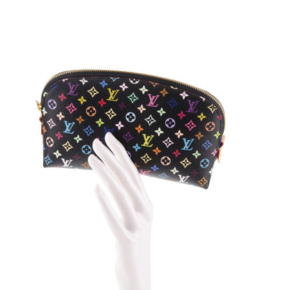 Louis Vuitton Monogram Multicolor Cosmetic Pouch Black Grenade 2 of 6