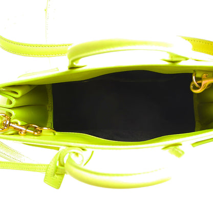 Saint Laurent Calfskin Nano Sac De Jour Neon Yellow 5 of 24
