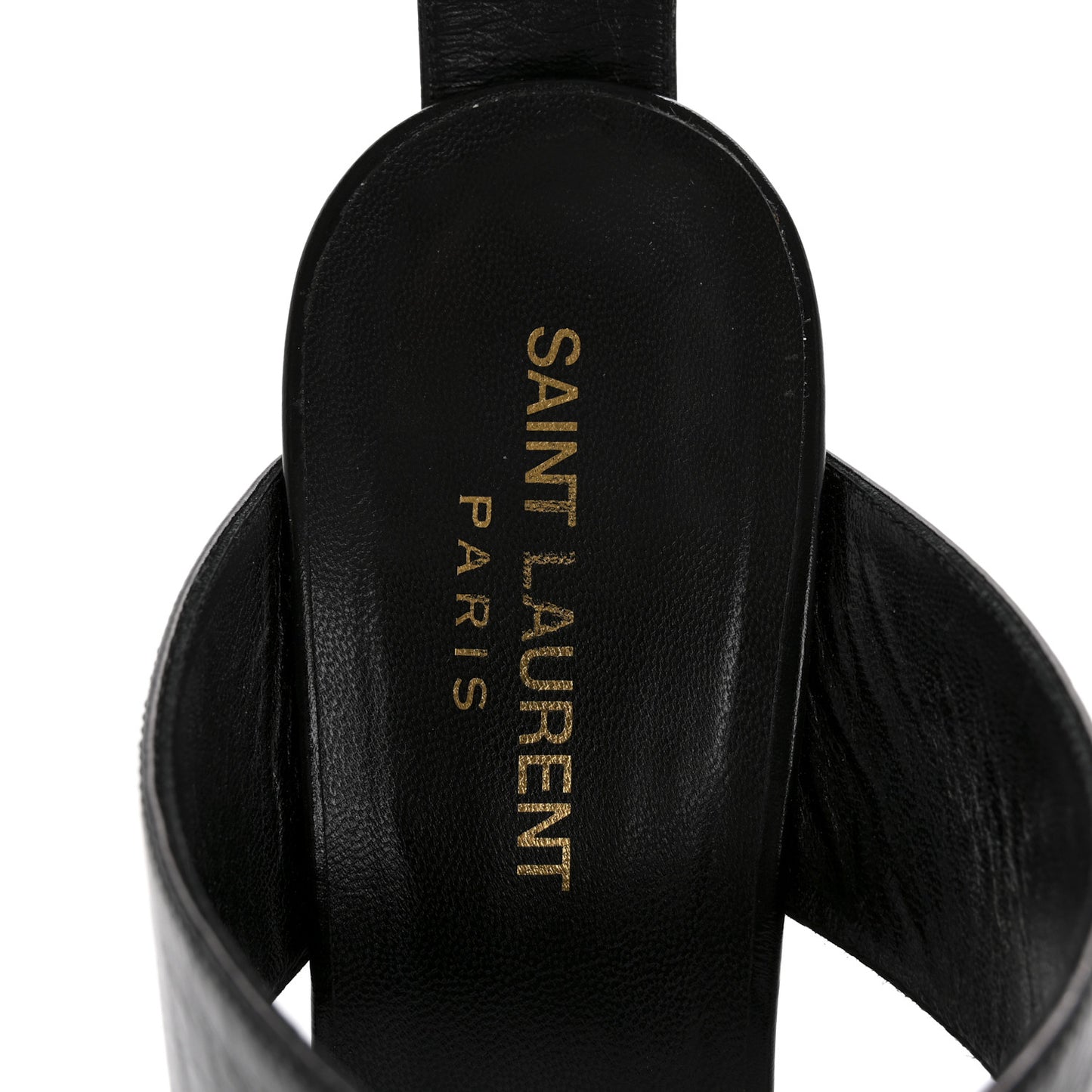 Shiny Calfskin Fetish 105 Sandal 39 Black