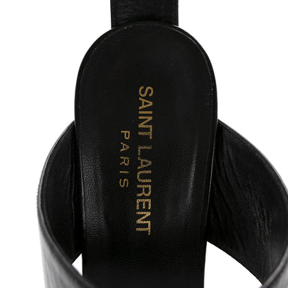 Saint Laurent Shiny Calfskin Fetish 105 Sandal 39 Black 7 of 10