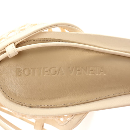 Bottega Veneta Mesh Nappa Stretch Ankle Tie Sandals 40.5 Toile 8 of 9