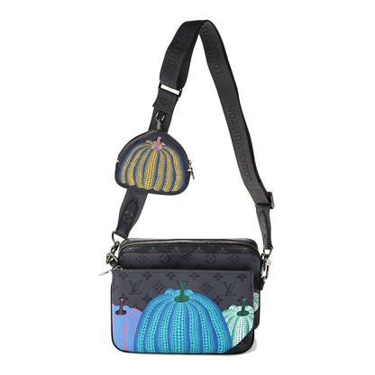 Louis Vuitton LV x YK Monogram Eclipse Reverse Pumpkin Trio Messenger 1 of 9