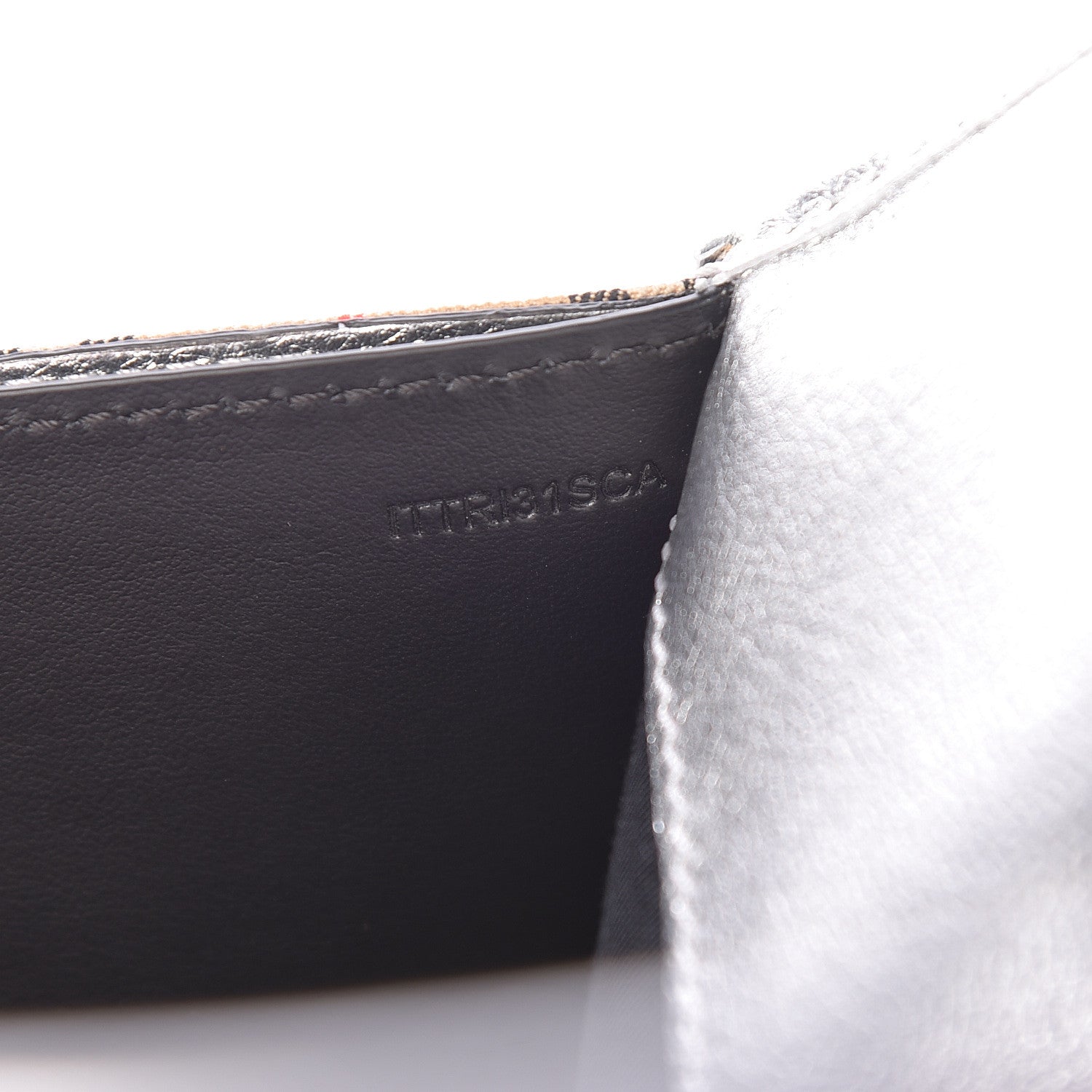 Burberry Canvas Smooth Calfskin 1983 Knight Check Envelope Clutch Silver 7 of 7