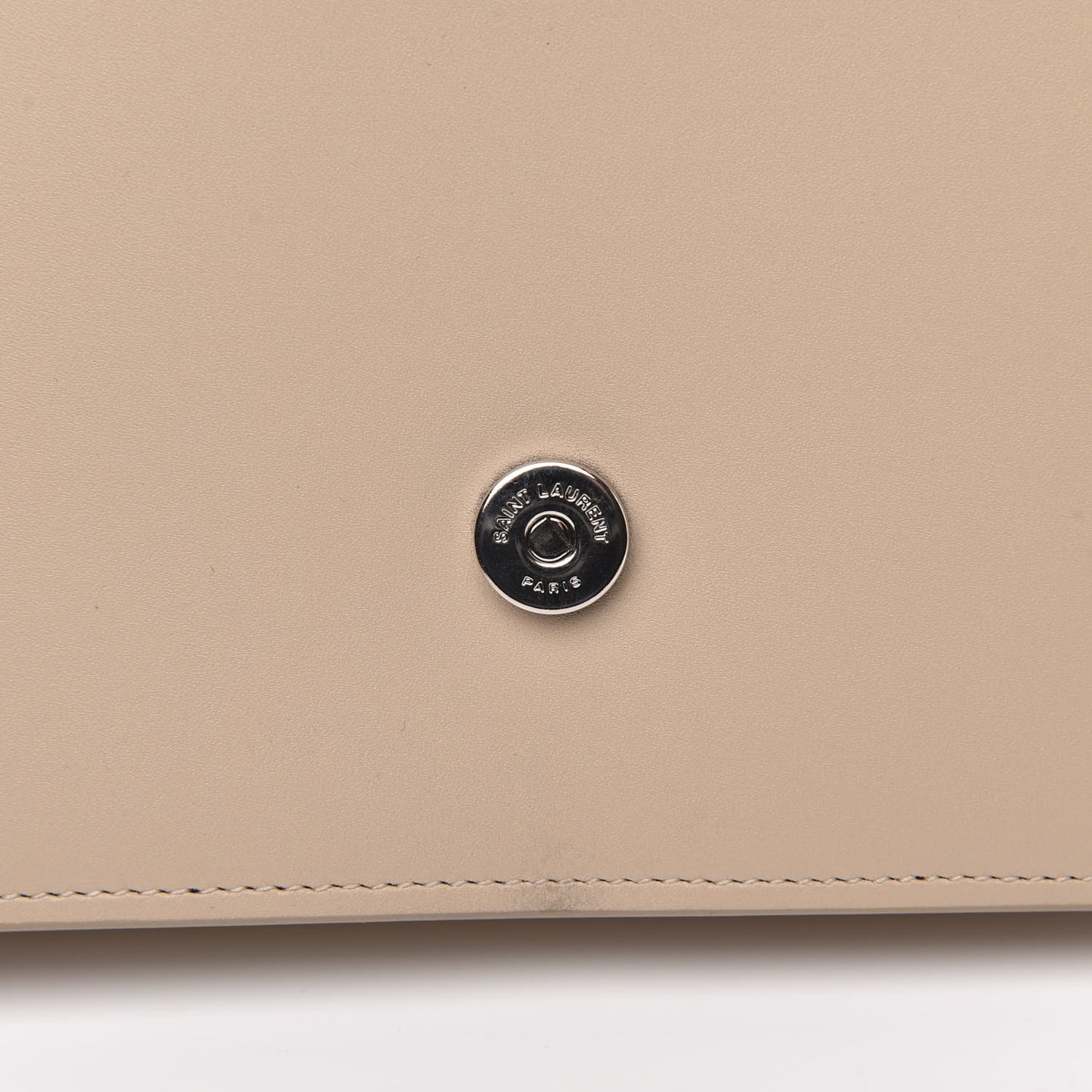 Smooth Calfskin Classic Monogram Kate Tassel Chain Wallet Nude Powder