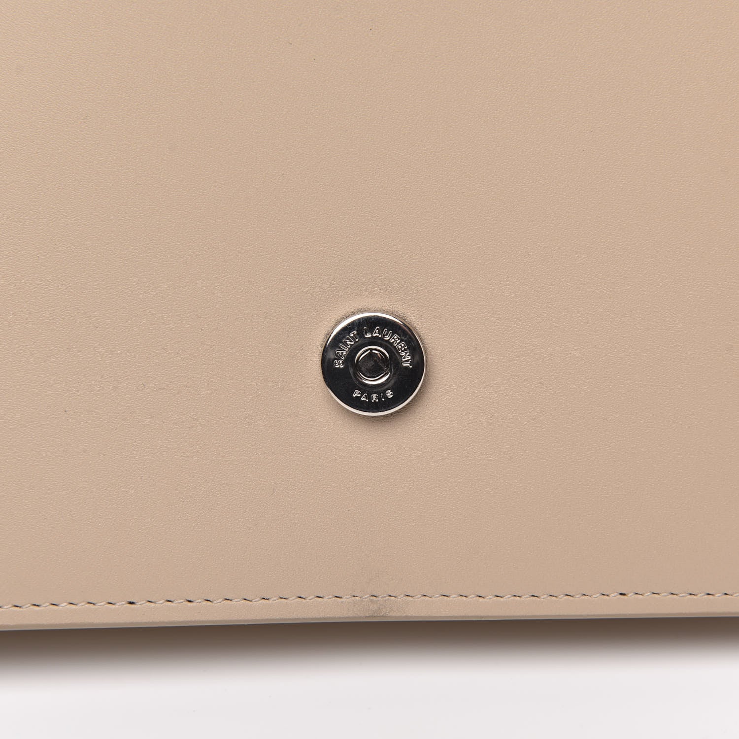 Saint Laurent Smooth Calfskin Classic Monogram Kate Tassel Chain Wallet Nude Powder 12 of 12