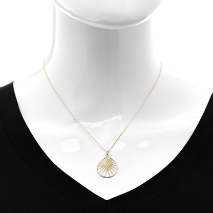 Tiffany 18K Yellow Gold Small Paloma Picasso Villa Paloma Palm Pendant Necklace 2 of 5