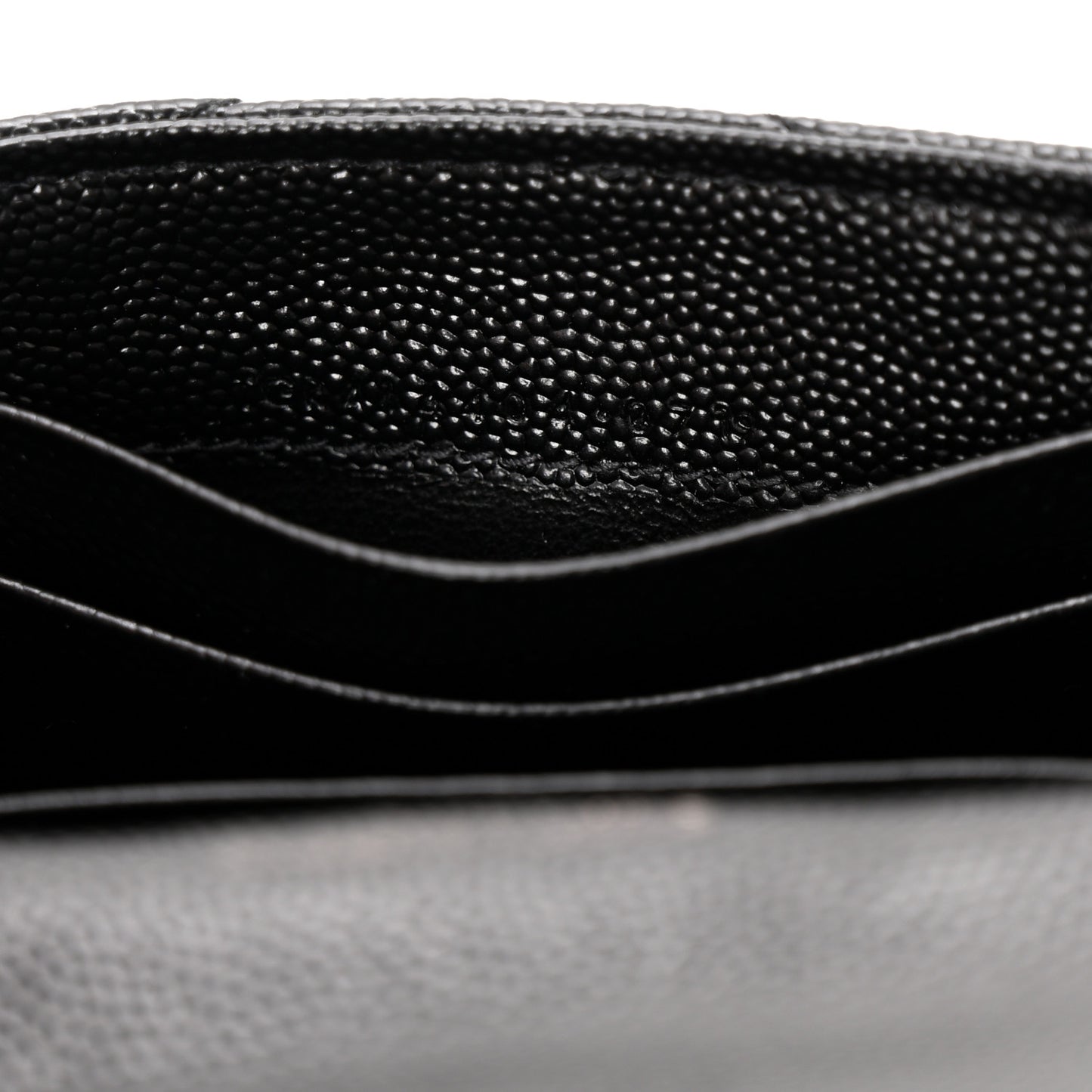 Grain De Poudre Matelasse Chevron Small Monochrome Monogram Envelope Wallet Black Black