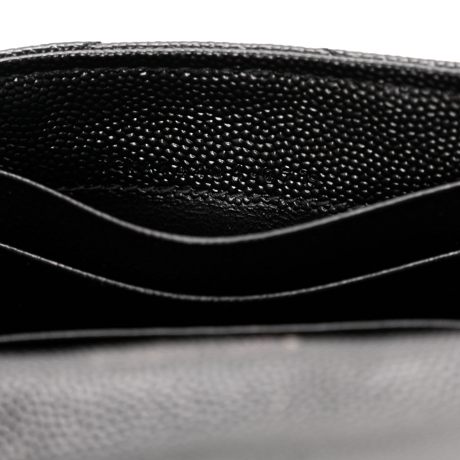 Saint Laurent Grain De Poudre Matelasse Chevron Small Monochrome Monogram Envelope Wallet Black Black 7 of 10