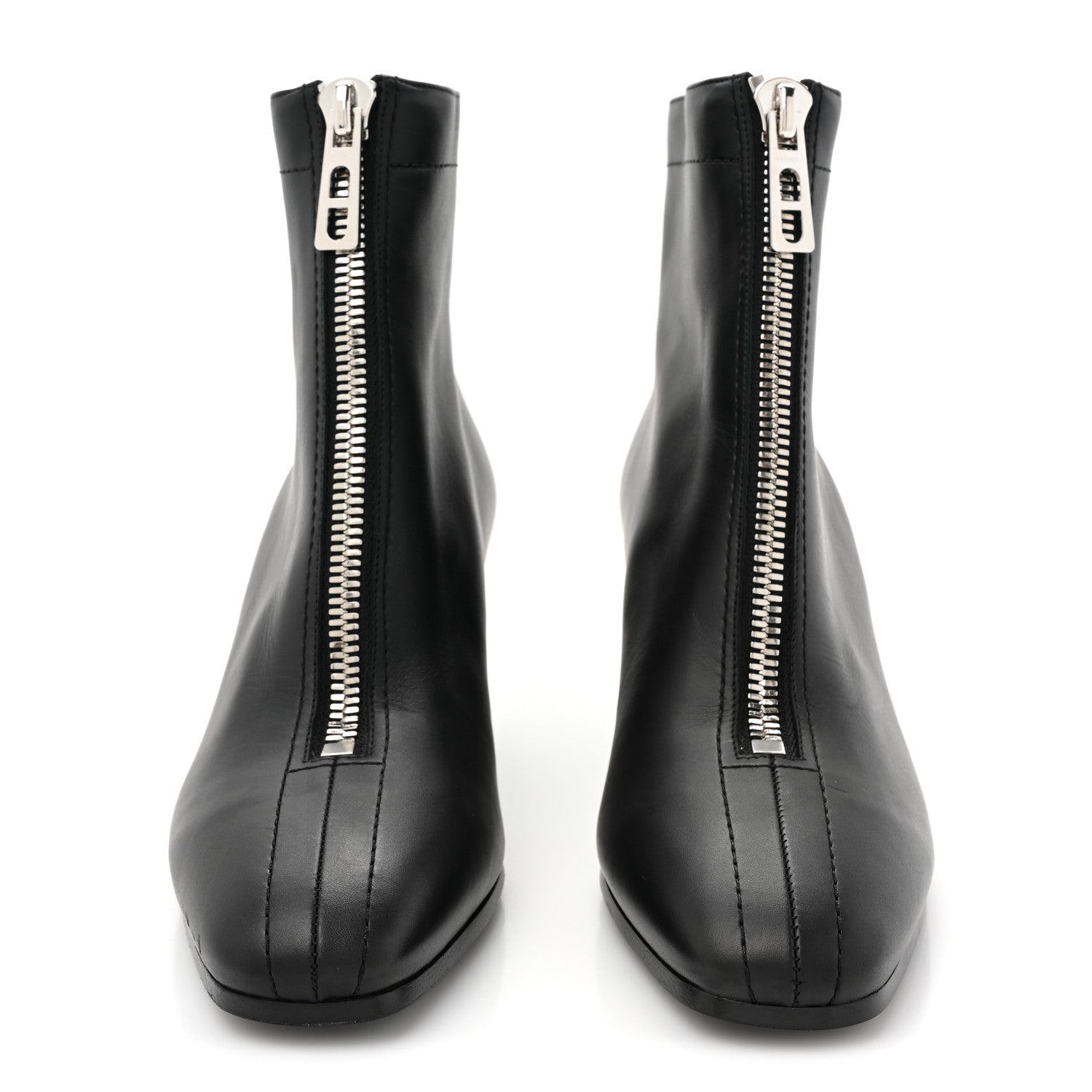 Hermes Calfskin Becky Ankle Boots 37.5 Black 2 of 10