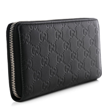 Gucci Guccissima Large Twins Zip Around Wallet Black 3 of 8