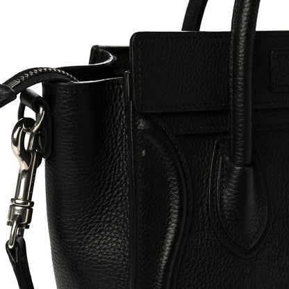 Celine Drummed Calfskin Nano Luggage Black 13 of 15