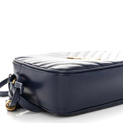 Saint Laurent Calfskin Matelasse Monogram Lou Camera Bag Deep Marine 9 of 9
