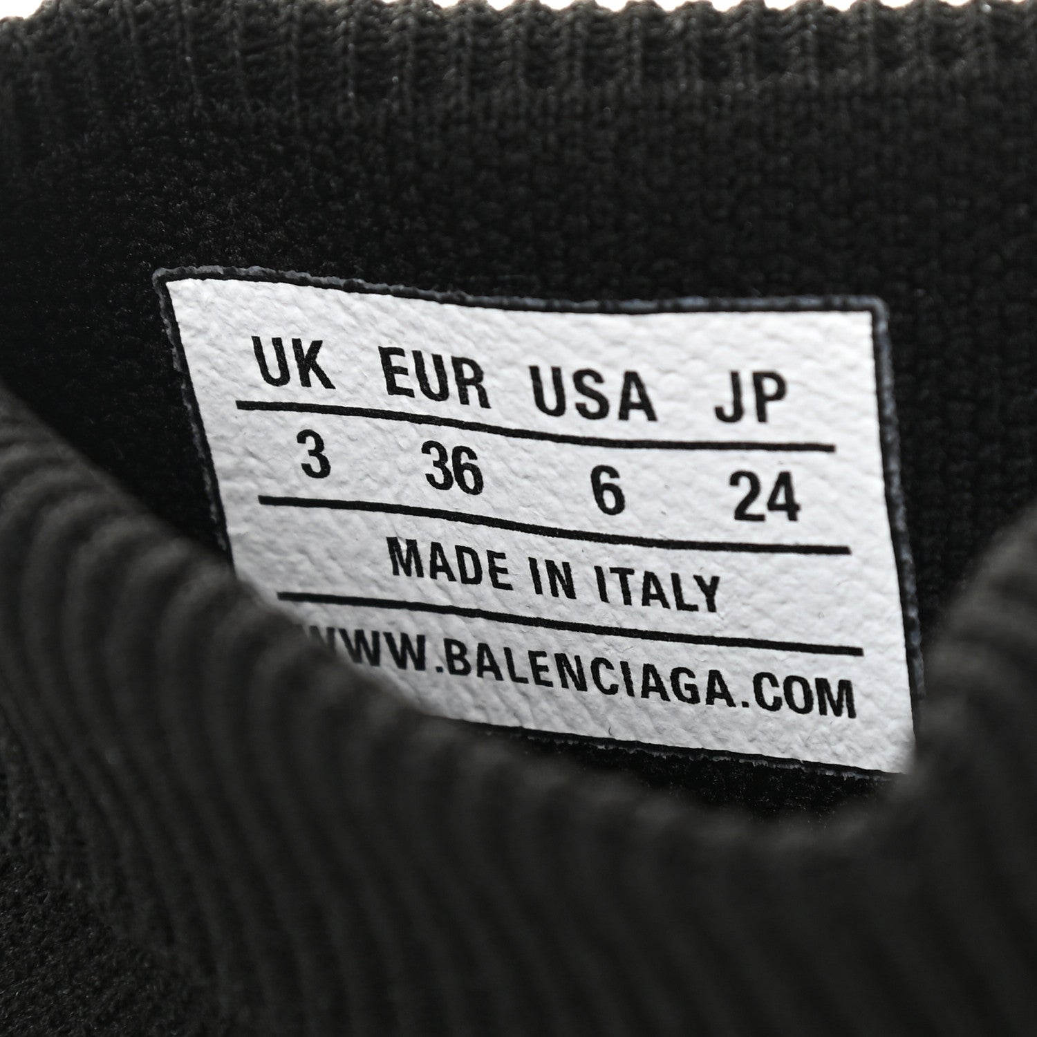 Balenciaga Neoprene Knit Womens Speed Sneakers 36 Black White 6 of 7